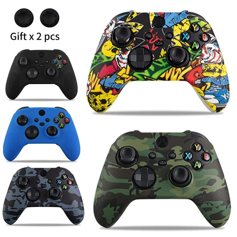 Gaming Accessories Xbox Series X - เคสซิลิโคนนิ่มสำหรับ Xbox Series x/s จอยสติ๊กครอบปลอกหุ้มจอยสติ๊ก