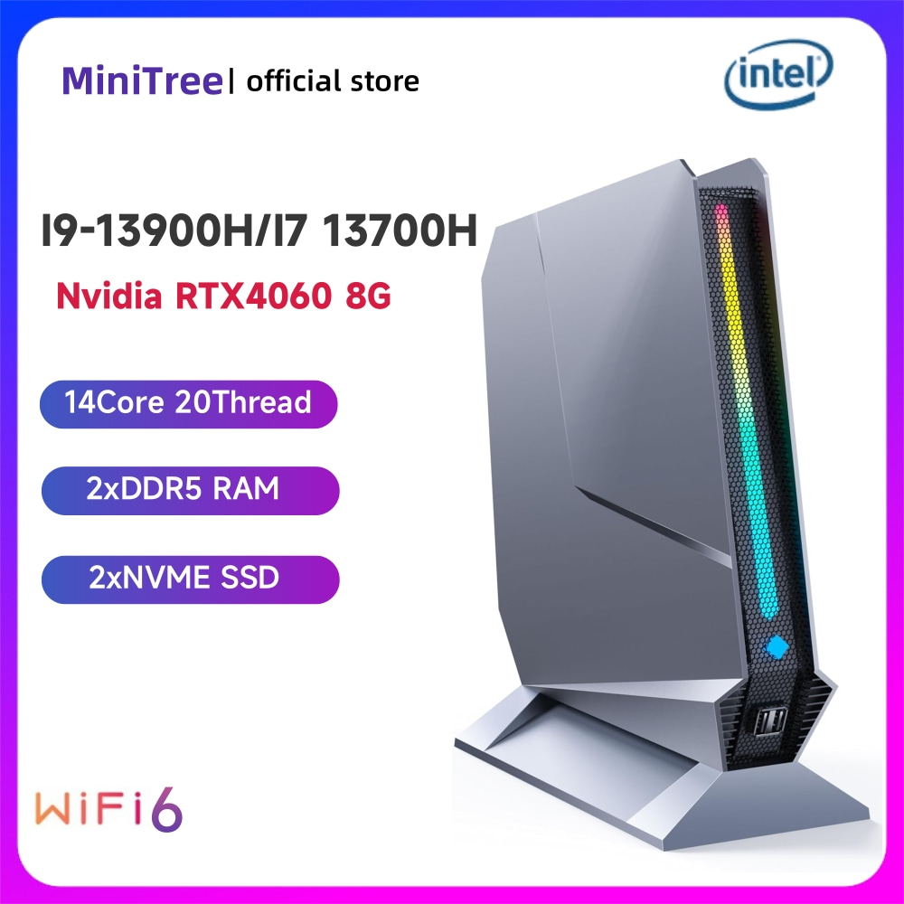 Intel Cpu Core I7 - คอมพิวเตอร์ตั้งโต๊ะขนาดเล็กสำหรับเล่นเกมส์ ซีพียู Core i9-13900H การ์ดจอ Nvidia