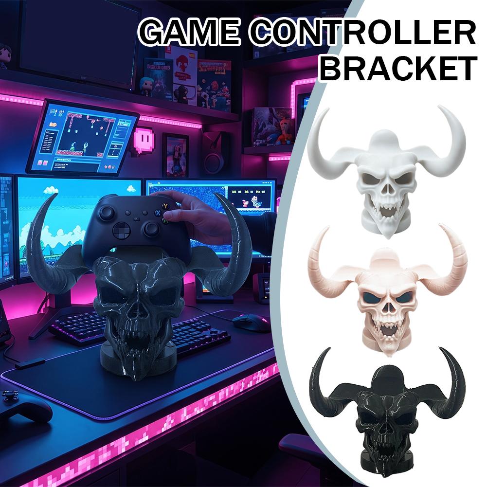 Accessories For Your Gaming Room - ที่วางจอยเกมรูปหัวกะโหลกปีศาจสุดเท่ สำหรับจัดระเบียบโต๊ะทำงาน ใช้ได้กับจอยเกม PS5 PS4 อุปกรณ์เสริมสำหรับเกมเมอร์